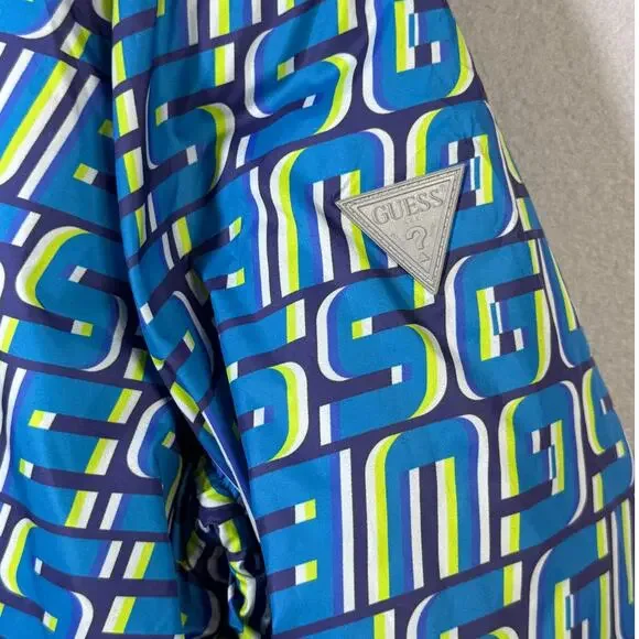 GUESS Men's Eco Elvis Reversible Logo-Print Puffer Jacket purple/blue small $148 - Picture 6 of 13